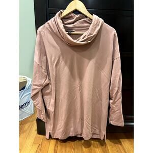 Banana Republic Women's XL Cowl Neck Pullover Casual Oversized Comfort Blush Pin